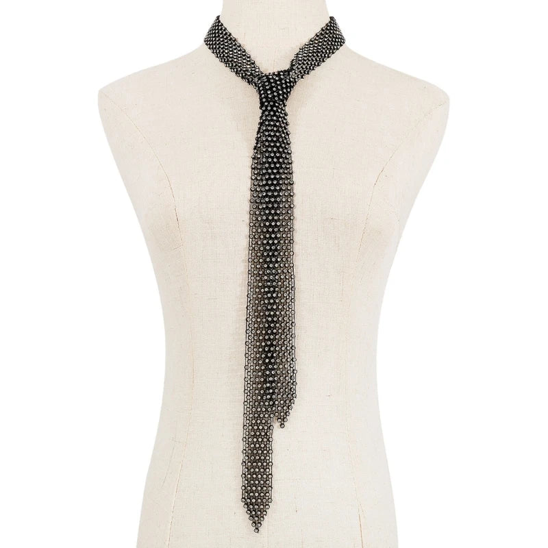 Exaggerated Rhinestones Necklace Modern City Necklace