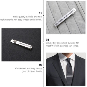 Titanium Double Sided Tie Bar Wedding Suit Clip