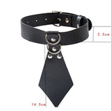 Leather Choker Necklace Bondage Gothic Belt Punk Rock Accessory