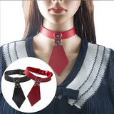 Leather Choker Necklace Bondage Gothic Belt Punk Rock Accessory