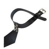 Leather Choker Necklace Bondage Gothic Belt Punk Rock Accessory
