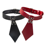 Leather Choker Necklace Bondage Gothic Belt Punk Rock Accessory