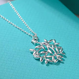 S925 Olive Leaf Necklace for Women Glamorous Jewelry