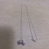 Tifine 925 Sterling Silver Double Heart Pendant Necklace, Holiday Gift