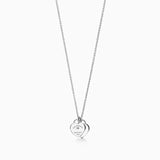Tifine 925 Sterling Silver Double Heart Pendant Necklace, Holiday Gift