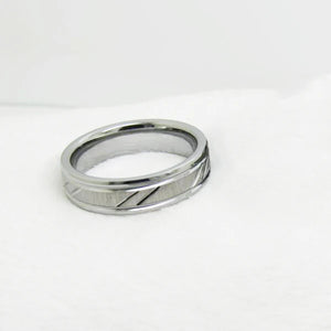 Tigarde 6mm 8mm Tungsten Carbide Ring Wedding Band Silver