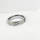 Tigarde 6mm 8mm Tungsten Carbide Ring Wedding Band Silver