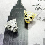 925 Silver Tiger Beads with High Zircon Stones