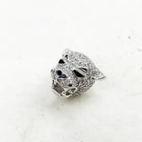 925 Silver Tiger Beads with High Zircon Stones