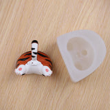 Tiger Butt Resin Mold Silicone for Craft Wax Candle Aroma Soap Making Tool