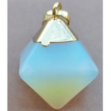 Tiger Eye Aventurine Opal Carnelian Hexagon Pendant Bead