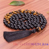 Tiger Eye Beaded Bracelet for Women 108 Amulet Talismans Necklace