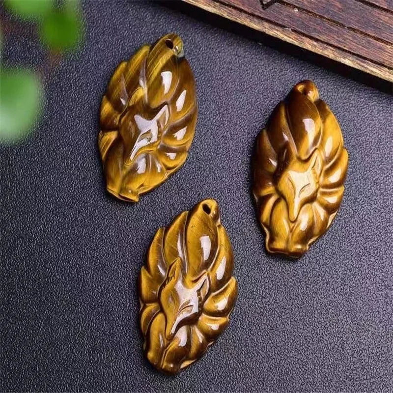 Tiger Eye Nine-Tailed Fox Pendant