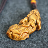 Tiger Eye Stone Piyao Necklace Pendant Healing Protection