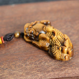 Tiger Eye Stone Piyao Necklace Pendant Healing Protection