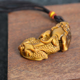 Tiger Eye Stone Piyao Necklace Pendant Healing Protection