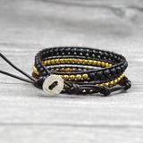 Tiger Eye Stone with Copper Beads Wrap Bracelet