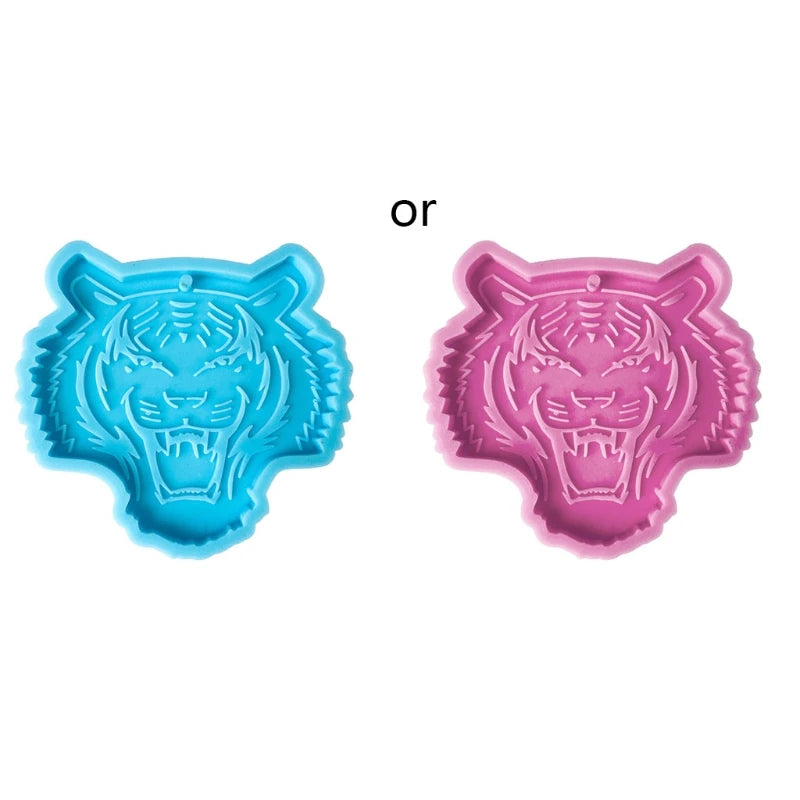 Tiger Keychain Resin Mold DIY Crafts Jewelry Casting Tool Necklace Pendant