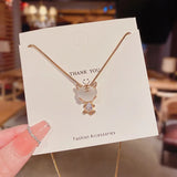 Tiger Necklace Female Niche Cat's Eye Pendant Sweater Chain