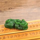 Tiger Pixiu Green Jade Pendant Necklace Hand Carved Charm Jewelry