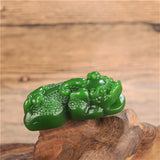 Tiger Pixiu Green Jade Pendant Necklace Hand Carved Charm Jewelry