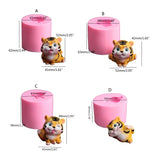 Tiger Plaster Epoxy Resin Mold Aroma Candle Soap Silicone Mould DIY Crafts