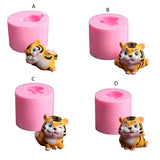 Tiger Plaster Epoxy Resin Mold Aroma Candle Soap Silicone Mould DIY Crafts