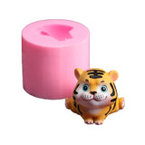 Tiger Plaster Epoxy Resin Mold Aroma Candle Soap Silicone Mould DIY Crafts Mold