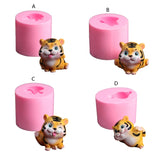 Tiger Plaster Epoxy Resin Mold Aroma Candle Soap Silicone Mould
