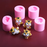 Tiger Plaster Epoxy Resin Mold Aroma Candle Soap Silicone Mould