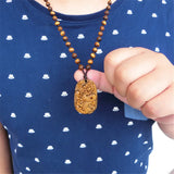 Tiger Eye Stone Dragon Pendant Necklace for Men