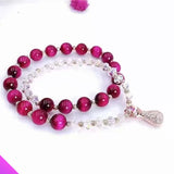 Tiger Eye Stone Bracelet 8mm Elastic Pulse Ladies Natural Stone Amulet