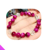 Tiger Eye Stone Bracelet 8mm Elastic Pulse Ladies Natural Stone Amulet