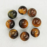 Tiger Eye Stone Round Ball Bead 12mm No Hole Charms Stone Beads