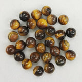 Tiger Eye Stone Round Ball Bead 12mm No Hole Charms Stone Beads