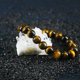 Tiger's Eye 8mm Women Elastic Rope Bracelet Natural Stone Fine Jewelry