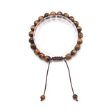 Tiger's Eyes Stone Chakra Bracelet Natural Gemstone Unisex Woven Beaded Jewelry