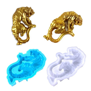 Tiger-shape Decor Mold DIY Desktop Ornaments Pendant Jewelry Epoxy Resin Mold