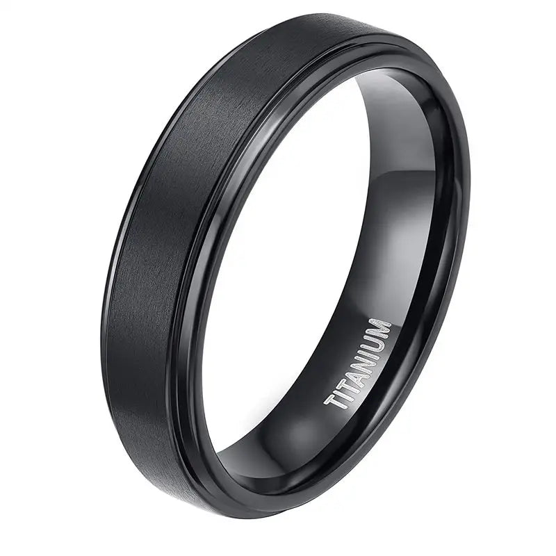 Tigrade 4/6/8/10mm Titanium Ring Wedding Band Silver Brushed Engagement Rings