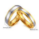 4mm/6mm Tungsten Carbide Ring Plated Polished Wedding Bands