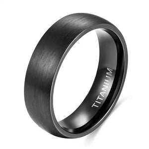 Tigrade Titanium Ring for Men 6/8mm Brushed Couple Wedding Band Unisex