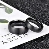 Tigrade Titanium Ring for Men 6/8mm Brushed Couple Wedding Band Unisex