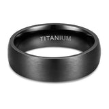Tigrade Titanium Ring for Men 6/8mm Brushed Couple Wedding Band Unisex