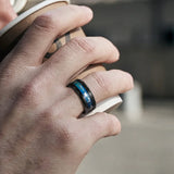 Tigrade 6mm 8mm EKG Heartbeat Wedding Band Ring Tungsten Carbide
