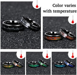Tigrade 6mm 8mm EKG Heartbeat Wedding Band Ring Tungsten Carbide