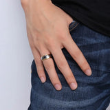 Tigrade 8mm Tungsten Carbide Ring Gold/Black Wedding Bands