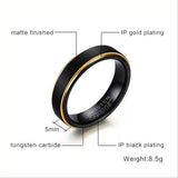 Tigrade Tungsten Ring Men Brushed Carbide Wedding Band
