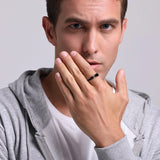 Tigrade Tungsten Ring Men Brushed Carbide Wedding Band