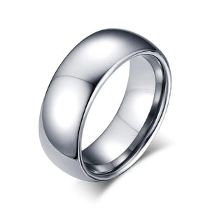 Tigrade Domed Men Tungsten Ring Rose Gold, Gold,Silver Pure Carbide Ring