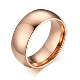 Tigrade Domed Men Tungsten Ring Rose Gold, Gold,Silver Pure Carbide Ring